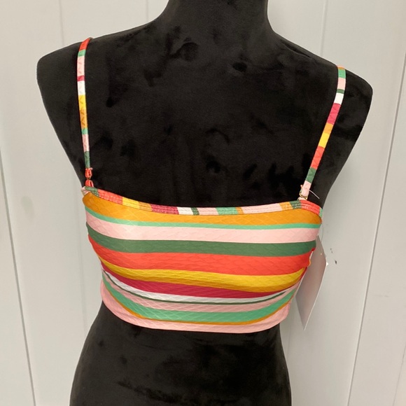 2 For $10 California Sunshine Striped Bikini Top - Picture 1 of 4